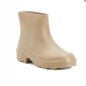 Vince Beige Ankle Rain Boots